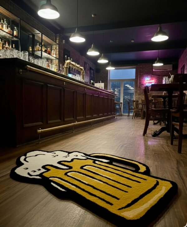 Sip And Sit Tufted Rug- Beer Mug